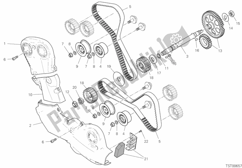 Tutte le parti per il Sistema Di Cronometraggio del Ducati Multistrada 950 S Touring 2019